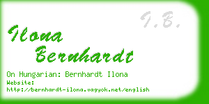 ilona bernhardt business card